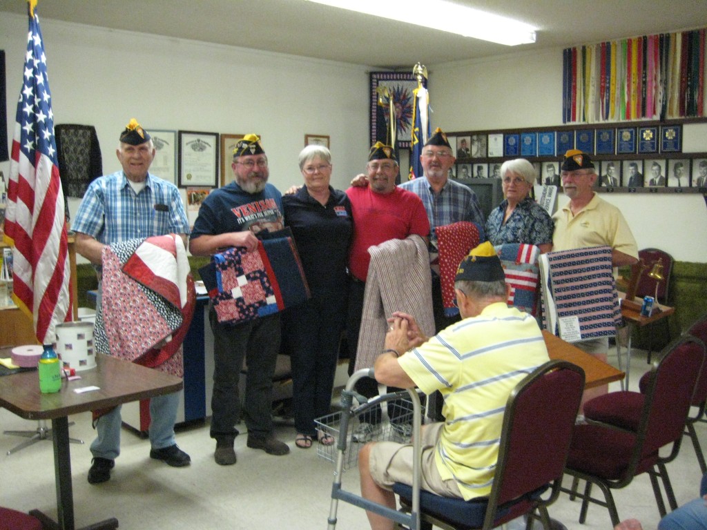 Quilts of Valor were presented by Sharon Ledbetter to the following NWR Lewiston Branch 63 Shipmates: Jerry Tinnel, Rick Kramer, John Currin, Theresa Currin, and Gordon McGregor.