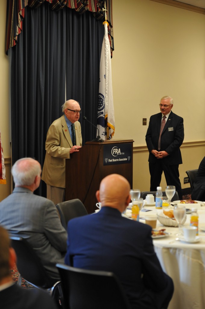Washington, DC - Coast Guard Commandant Bob Papp and other flag officers along with congressional members attended the Fleet Reserve Association Coast Guard Caucus Breakfast June 19 at the Rayburn House building.  US. Coast Guard photo by Telfair H. Brown, Sr.