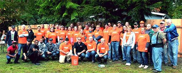Dozens of Home Depot volunteers and others helped remodel Silverdale's Fleet Reserve Association 310 last week.— Image Credit: Courtesy Photo